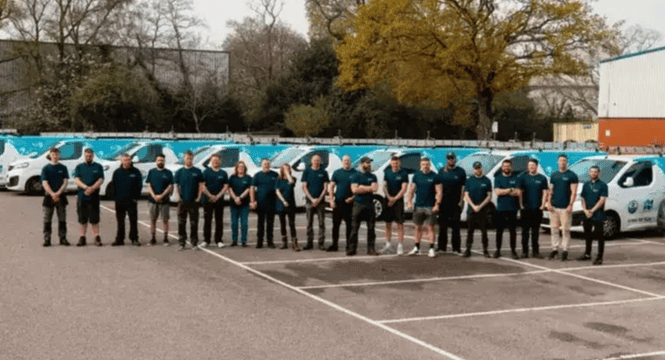 The team at Neptune, ready to provide atrium cleaning Hampshire.