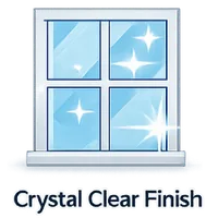 Crystal clear finish.
