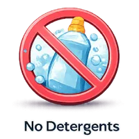 No detergents.