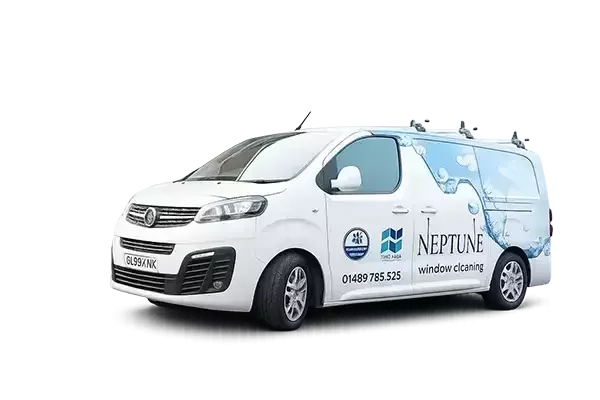 Neptune's van, driven by a home window cleaner.
